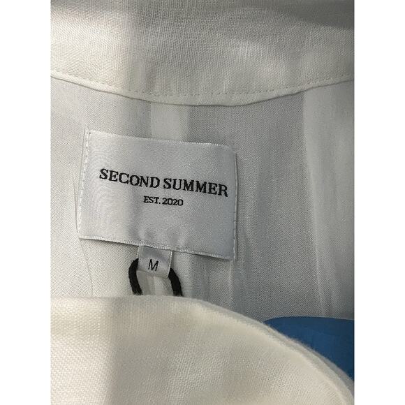 NWT second Summer SANTAMARIA' WIDE LEG TROUSERS - WHITE M - Picture 4 of 5